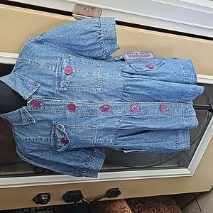 Life Style Blue Denim Top Size XL